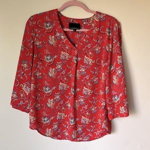 Print 3/4 sleeve Blouse